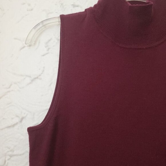 Lord & Taylor Sleeveless Merino Wool Tunic Sweater - Picture 6 of 7